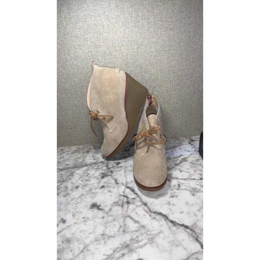 Sperry Top Sider Women's Harlow Sand Suede Wedge Ankle Boots Bootie SIZE 7M